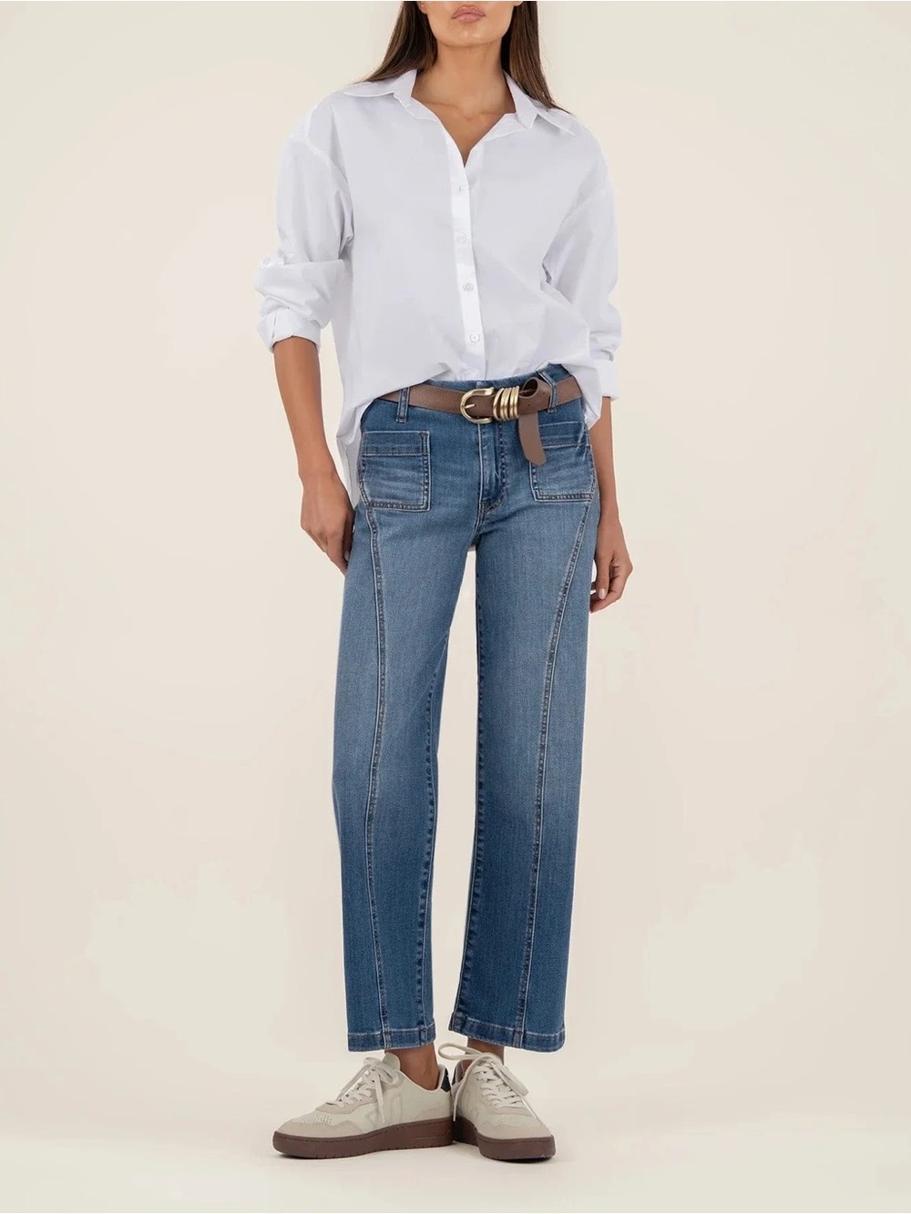 KUT “Charlotte” high rise wide leg Jean - worn once.